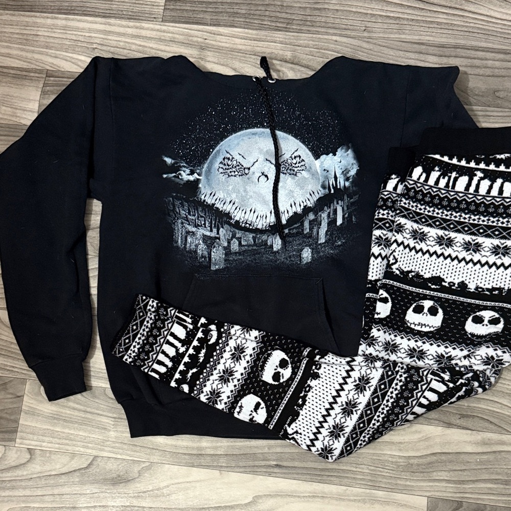 Jack Skellington Nightmare Before Christmas Lounge Set. Spooky Christmas